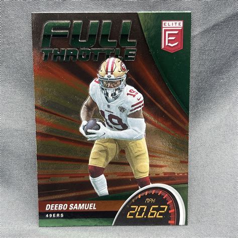 2022 Panini Donruss Elite Full Throttle GREEN FT14 Deebo Samuel EBay