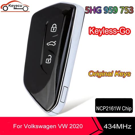 KEYECU Original Keyless Go Smart Remtoe Key 3 1B 434MHz NCP2161W Chip