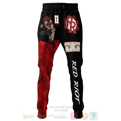 Hot Eijiro Kirishima My Hero Academia Red Riot Anime Jogger Pants Express Your Unique Style