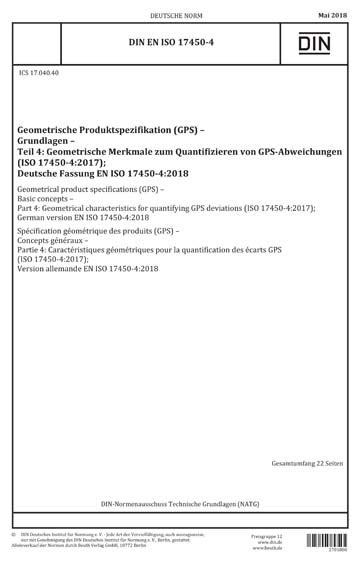 DIN EN ISO 17450-4:2018 DE - Geometrische Produktspezifikation (GPS ...