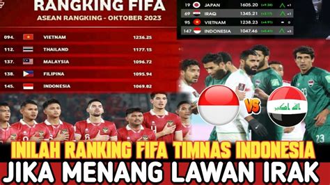 Ranking Fifa Timnas Indonesia Jika Menang Imbang Dan Kalah Lawan Irak