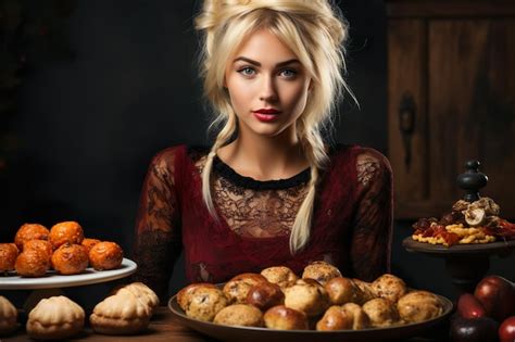 Premium AI Image Blonde German Woman
