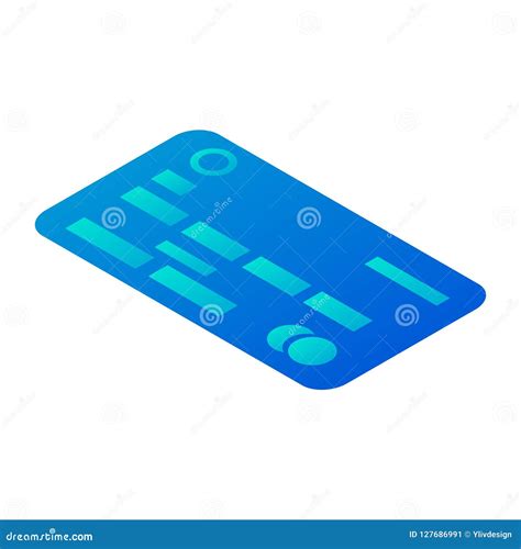 Abstract Credit Card Icon Isometric Style Stock Vector Illustration