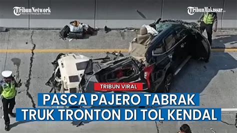 Viral Penampakan Pajero Usai Tabrak Truk Tronton Di Tol Kendal