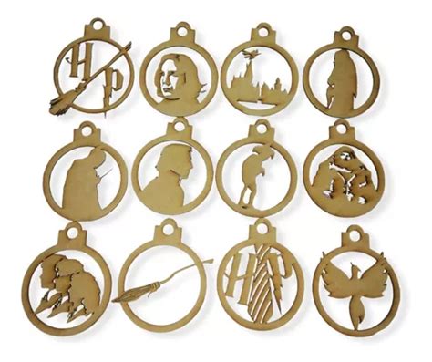 24 Esferas Navideñas Harry Potter Diseños Nuevos Mdf en venta en San