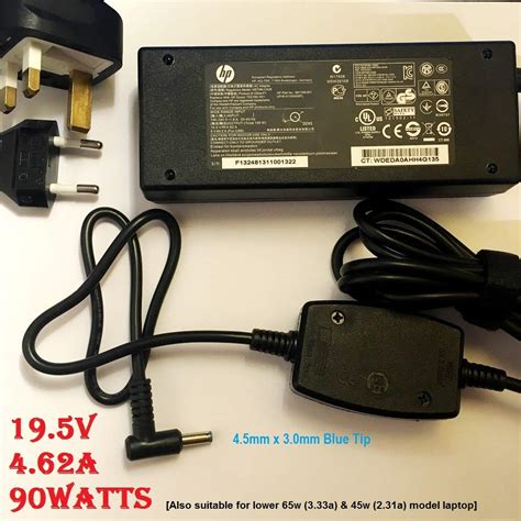 W Power Supply For Hp Notebook V A Mm Blue Tip