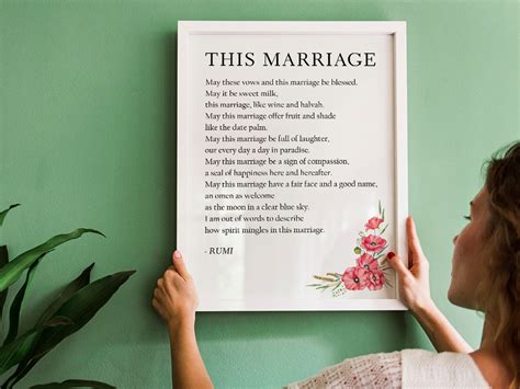 This Marriage Poem By Rumi Printable Wedding Vows Print Digital Download Valentine S Day Wall