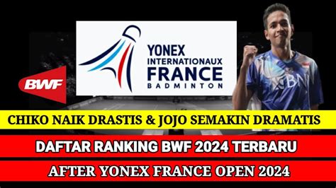 TERBARU DAFTAR RANKING BWF 2024 SETELAH FRANCE OPEN SEBELUM ALL