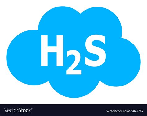 Hydrogen Sulfide Cloud Icon Royalty Free Vector Image