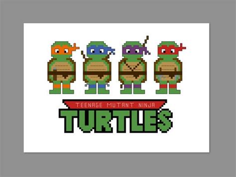 Teenage Mutant Ninja Turtles Pixel People By Cheekysharklabs Ninja