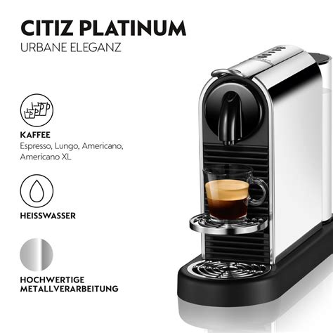 DELONGHI EN220 M Citiz Platinum Nespresso Kaffeemaschine 16509001