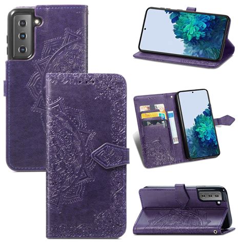 Galaxy S23 Wallet Case Dteck Embossed Flower PU Leather Magneitc Flip