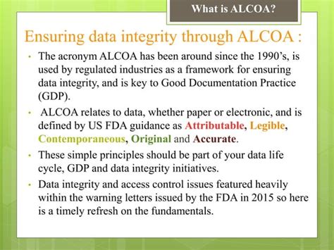 Pharmaceutical Data Integrity Training Ppt