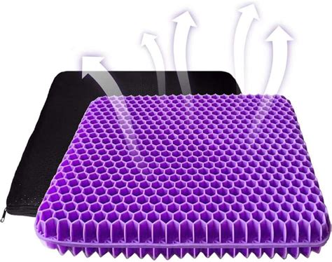 Purple Gel Seat Cushion For Long Sitting Double Thick Gel Seat