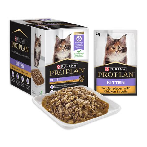 Buy Pro Plan Kitten Chicken Jelly Wet Cat Food Pouches Online | Better ...