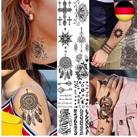 Laroi Bl Tter Klein Schwarz Tempor Re Tattoos Frauen M Nner Fake