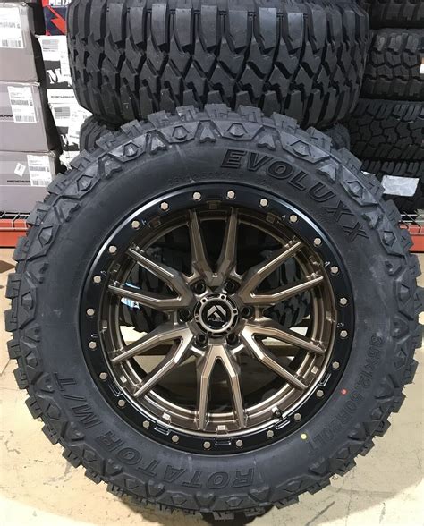 4 20x10 Fuel D681 Bronze Rebel Wheels 35 MT Tires 6x5 5 GMC Sierra