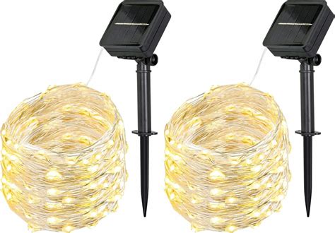 Solarny łańcuch świetlny na zewnątrz 10 m LED 2x 13929352604 Allegro pl