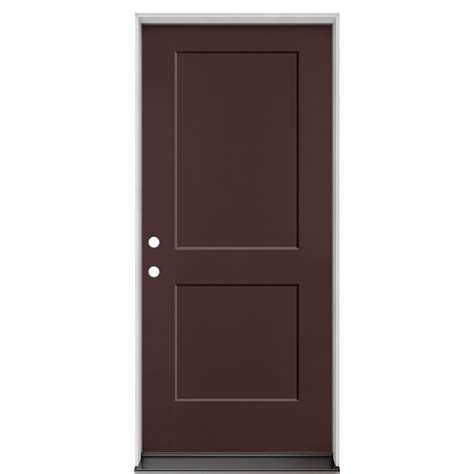 Masonite Performance Door System Logan 36 Inch X 80 Inch X 4 9 16 Inch Chestnut Brown Sing