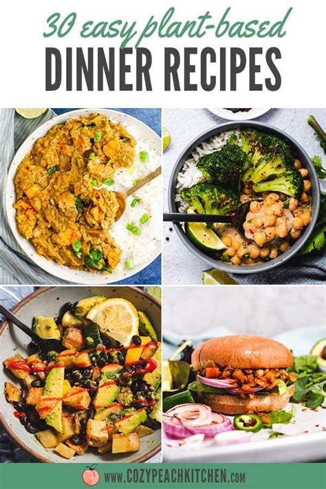 30 Easy Plant Based Dinner Recipes Plant Based Recipes Dinner Easy