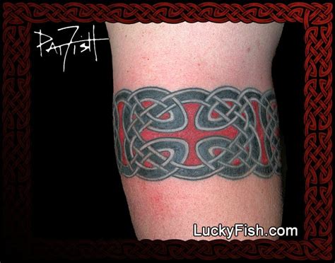 Cross Purpose Celtic Knot Arm Band Tattoo Design — LuckyFish, Inc. and ...