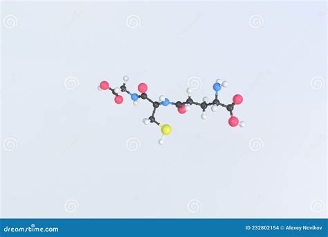 Glutathione Molecule Scientific Molecular Model Looping 3d Animation