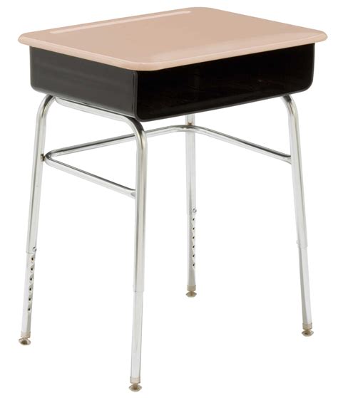 Scholar Craft Sc2900spbk Open Front Solid Plastic Top Desk With Metal