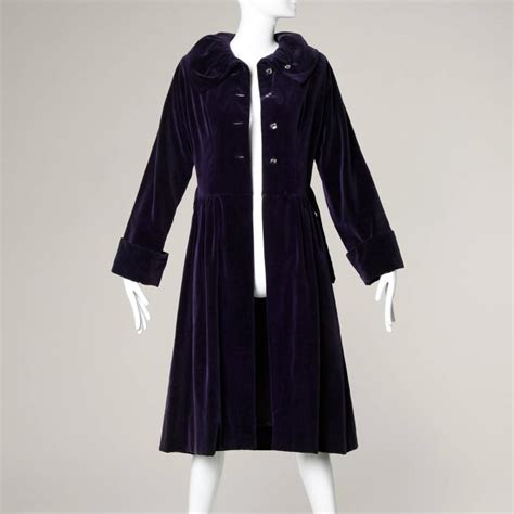 Gorgeous S Vintage Purple Velvet Coat With Glass Buttons Matching