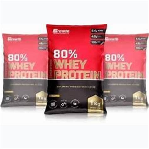 Whey Protein Concentrado 80 Growth Suplements Proteína Concentrada Em