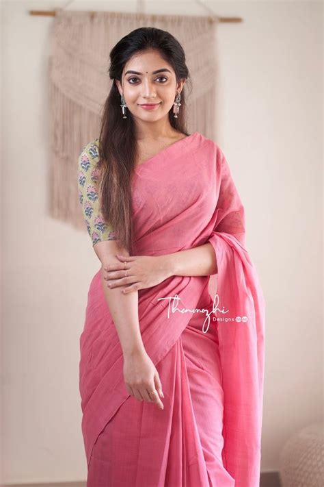 Mangalagiri Plains Cotton Saree Blouse Designs Simple Saree Designs