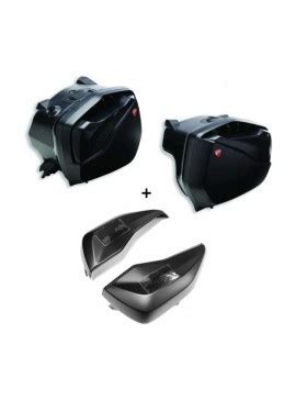 Coppia Valigie Laterali Cover Dark Stealth Originali Multistrada V