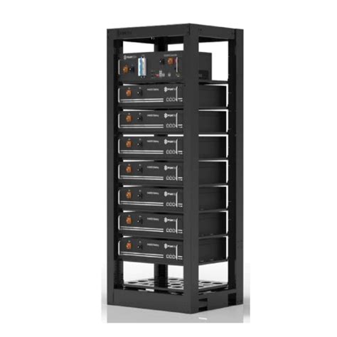 Pylontech Black Indoor Open Cabinet Hv Rack For Up To 7 X H48050 Or 7 X Us2000 Series 19 Units