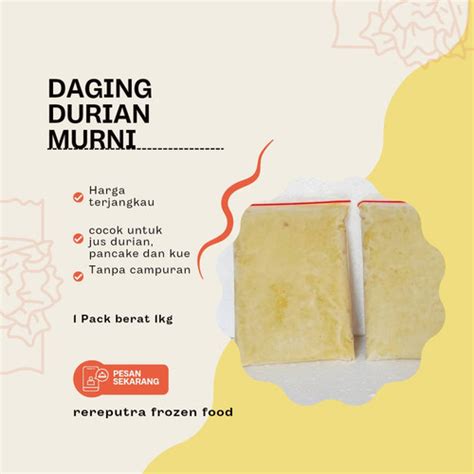 Jual Daging Durian Monthong Lokal Medan Murni Kg Dagdur Montong