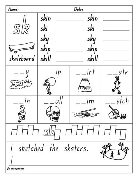 Consonant Blend Sk Click To Download Blends Worksheets