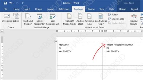 Cara Membuat Label Undangan Otomatis Di Word Excel