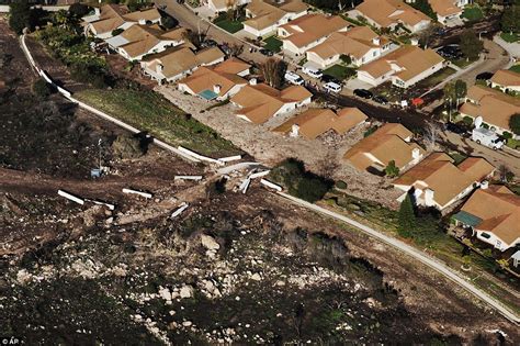 California mudslide's devastation seen from the air in photos | Daily ...