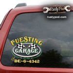 Personalized Hot Rod Garage Sticker Rustypod Store
