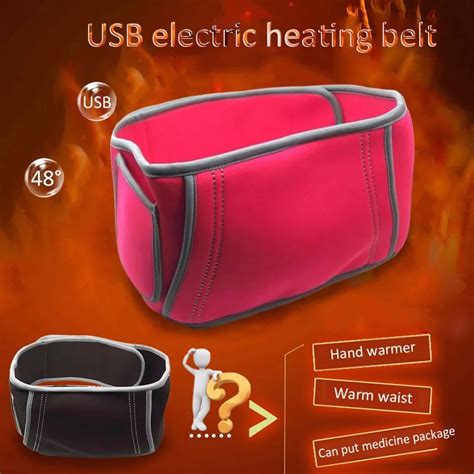 1 Pcs Adjustable Waist Warmer Usb Electric Heating Belt Waist Support