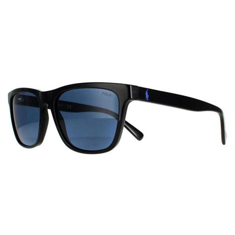 Sunglasses Rectangle Shiny Black Dark Blue Ph4167 Polo Ralph Lauren