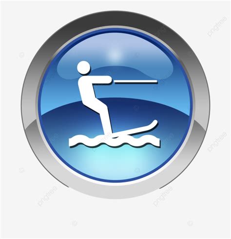 Iconbuttonpictogram Water Skiing S Skiing Water Ski Icons Png