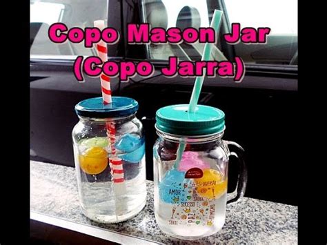 Diy Copo Mason Jar Copo Jarra Youtube