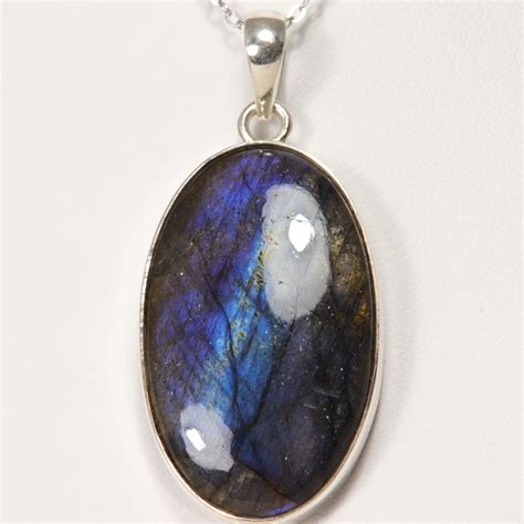 Pendentif Serti Argent 925 Labradorite