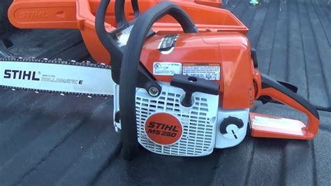 New Stihl MS 250 Chainsaw - YouTube
