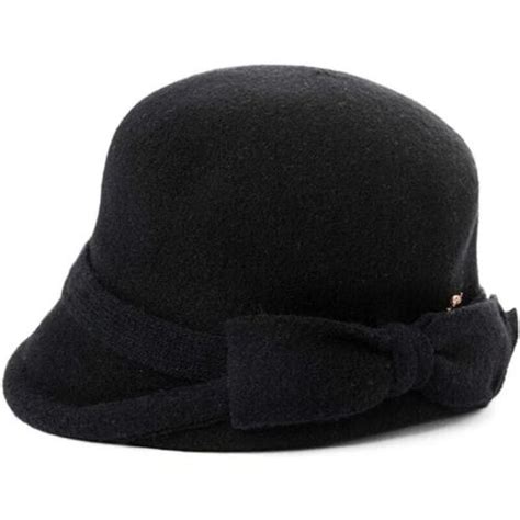 Comhats S Vintage Wool Felt Cloche Bucket Bowler Hat In Black Ebay