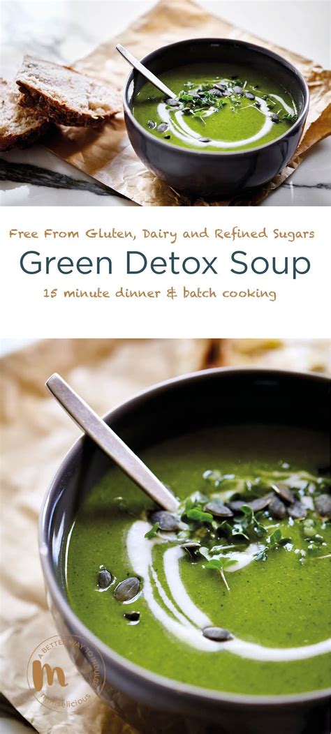 Green Detox Soup Vegan Free From Gluten Dairy Made From Natural