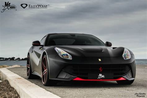 Matte Black Satin Ferrari F Berlinetta By Elite Wrap Gtspirit