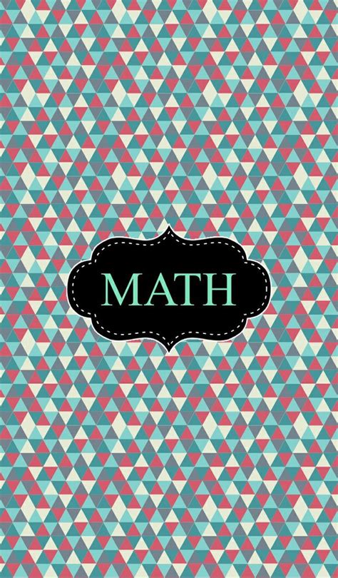 Free Printable Binder Covers Math