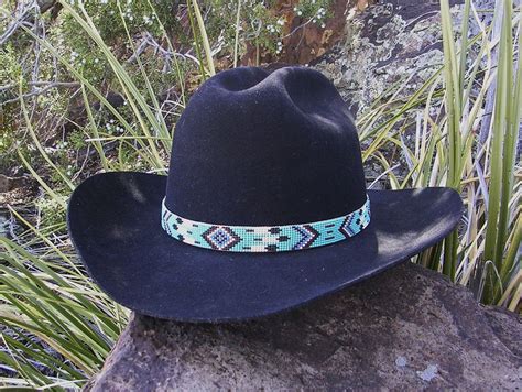 Beaded Hat Band. $59.00, via Etsy. | Beaded hat bands, Beaded hat, Hat band