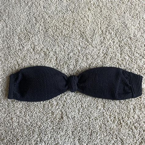 Black Strapless Bikini In Excellent Condition Depop