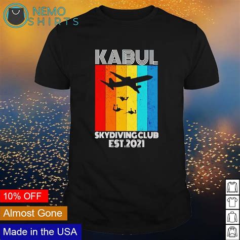 Kabul Skydiving Club Est 2021 Afghanistan Shirt Vintage Shirts Nemo Shirt Shirts